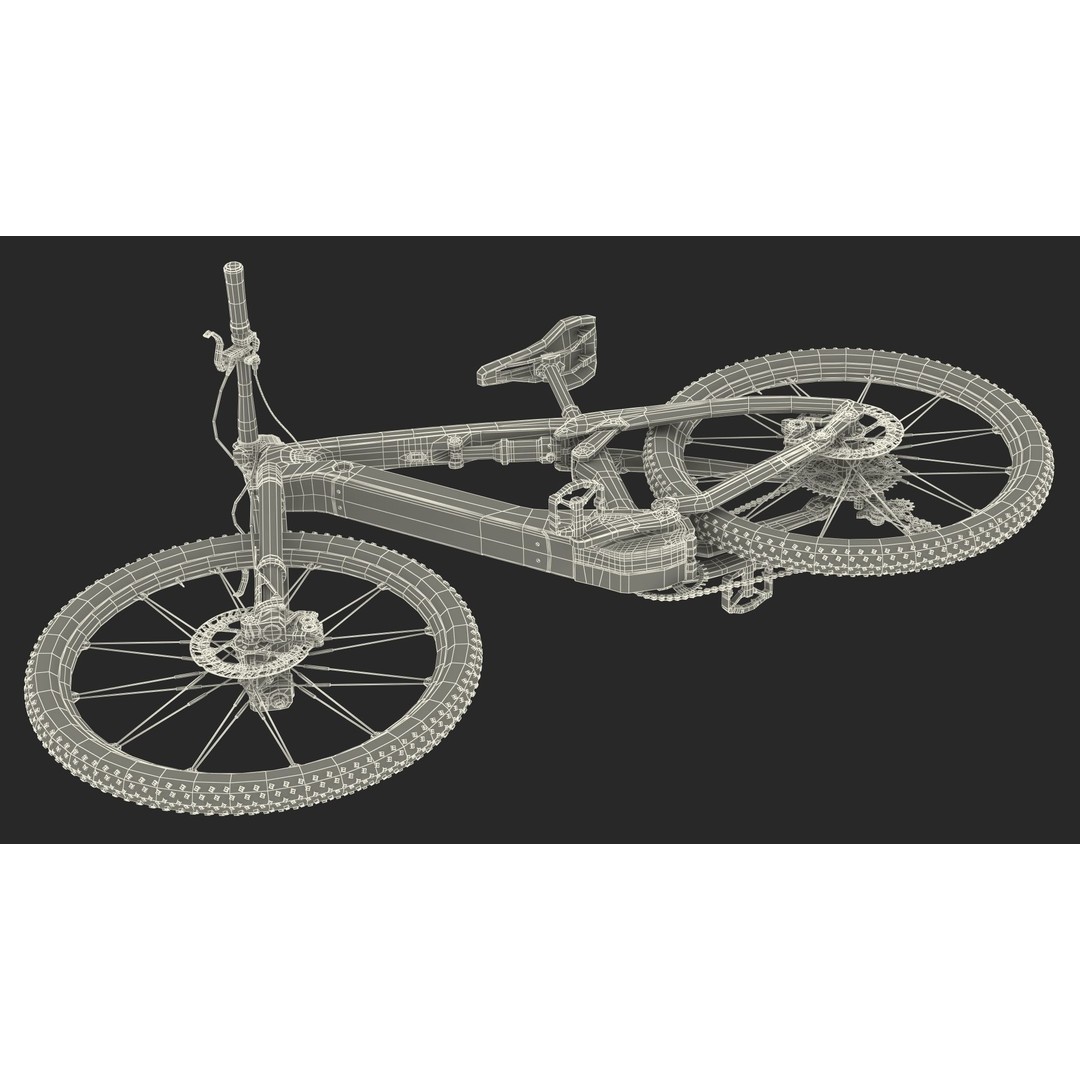 Porsche eBike Cross White 3D Model – High-Quality PBR Asset, FBX - View 39