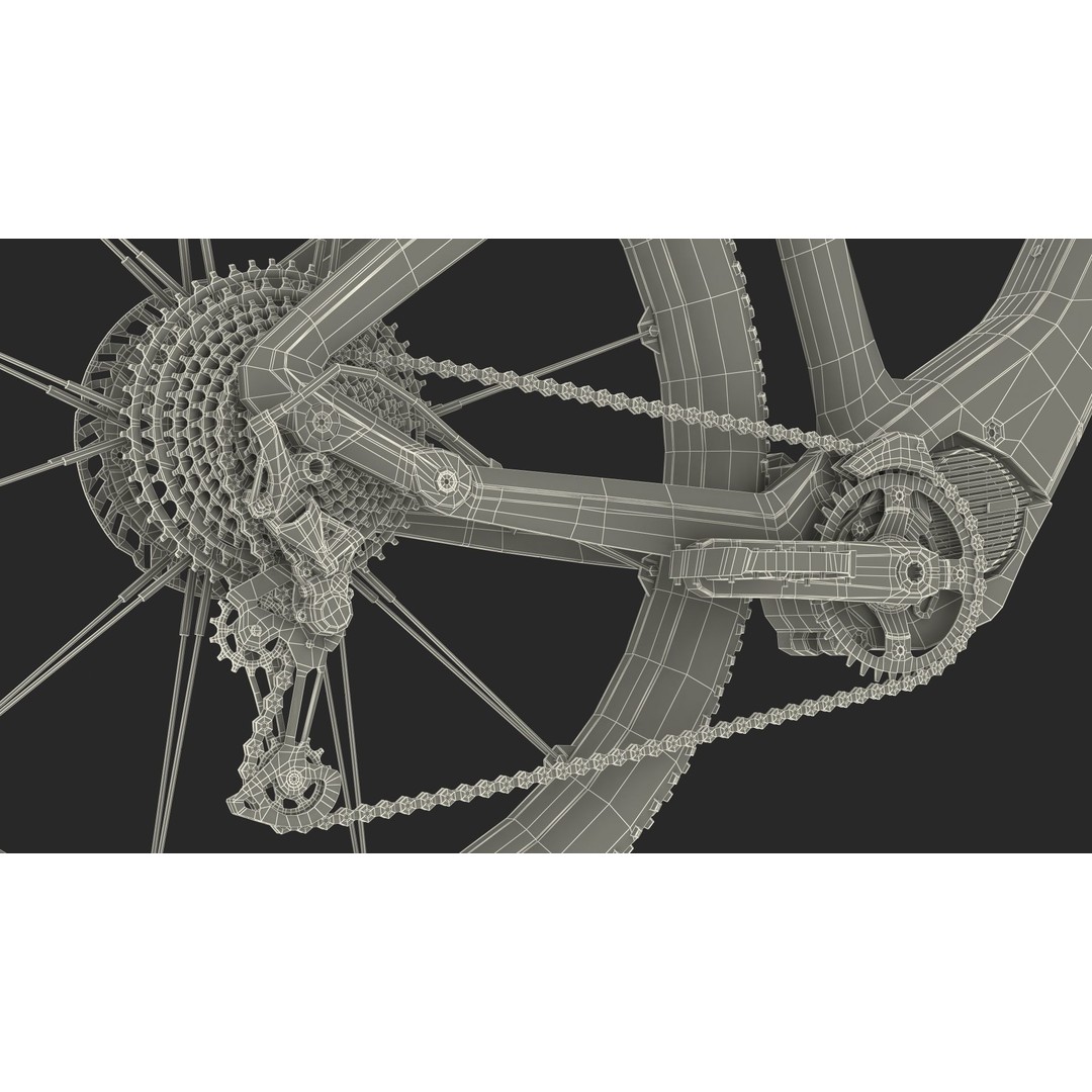 Porsche eBike Cross White 3D Model – High-Quality PBR Asset, FBX - View 44