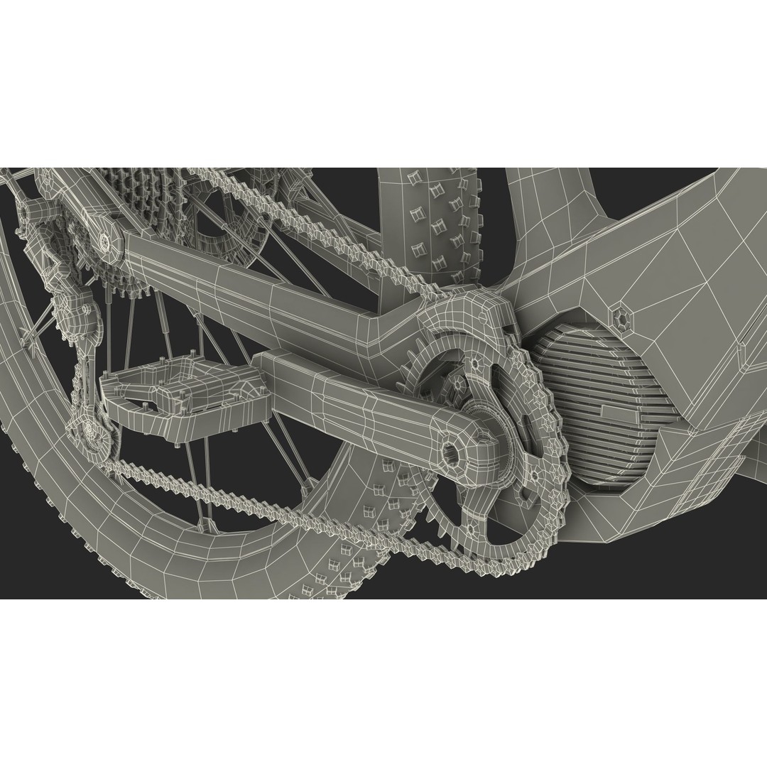 Porsche eBike Cross White 3D Model – High-Quality PBR Asset, FBX - View 45