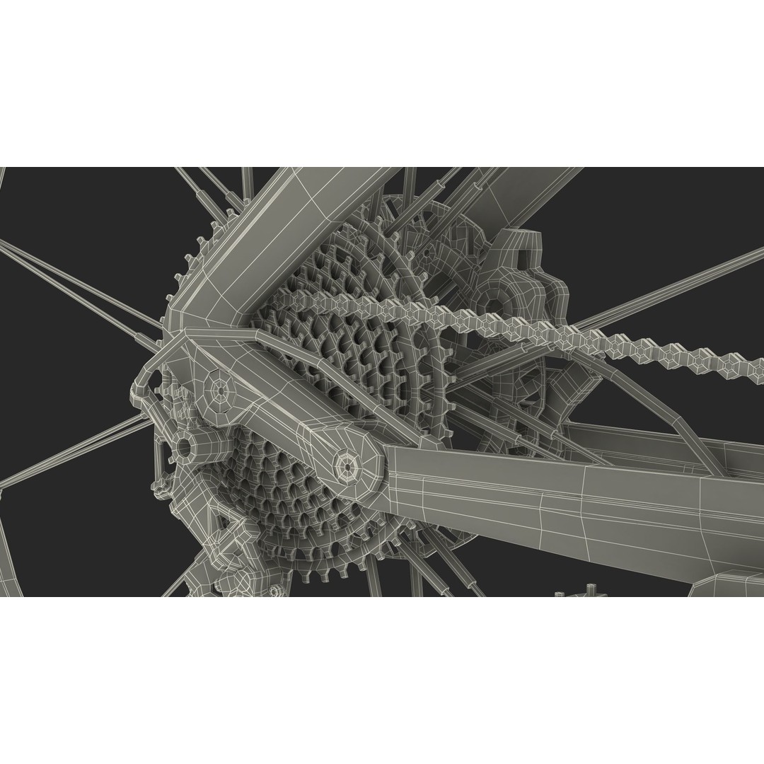Porsche eBike Cross White 3D Model – High-Quality PBR Asset, FBX - View 49