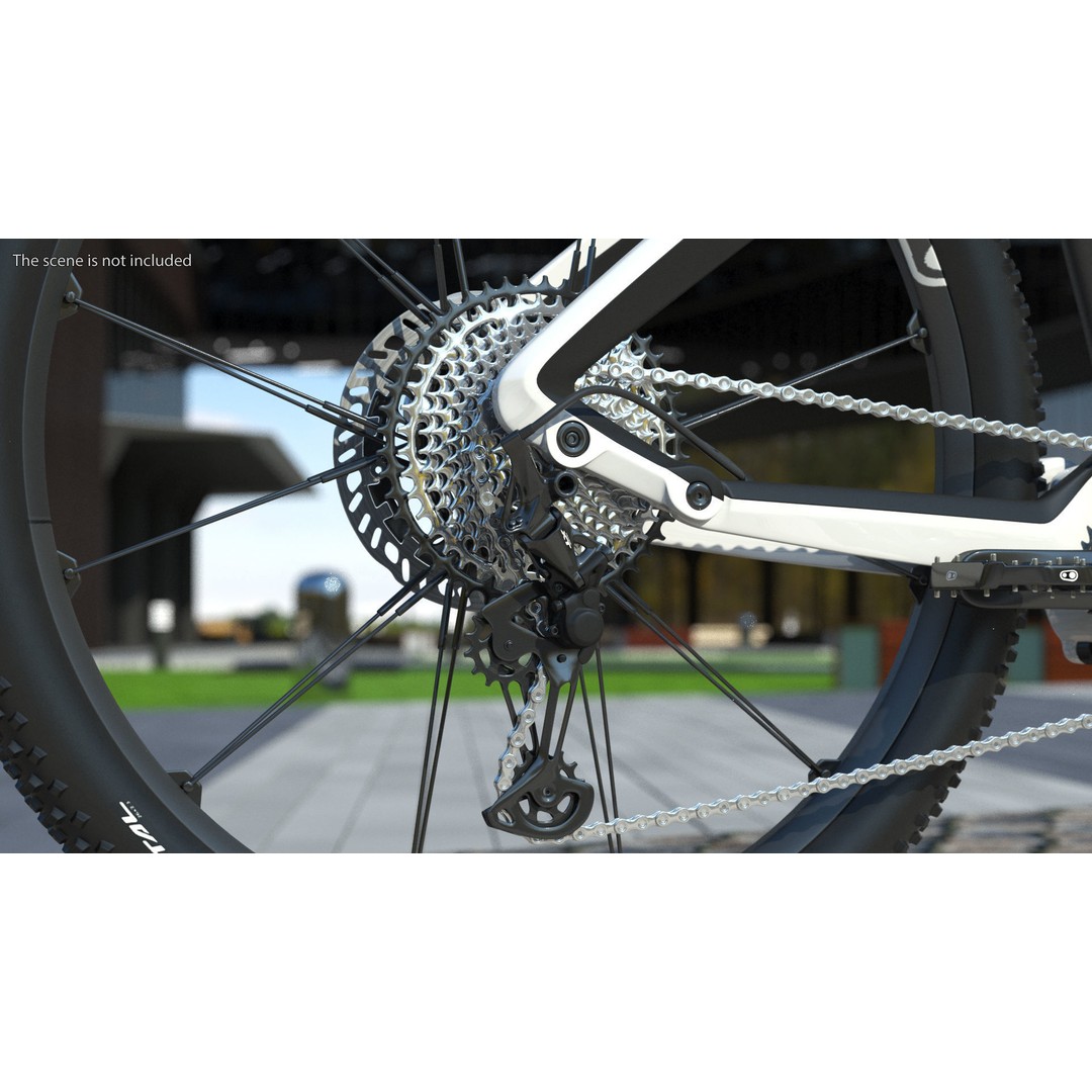 Porsche eBike Cross White 3D Model – High-Quality PBR Asset, FBX - View 6