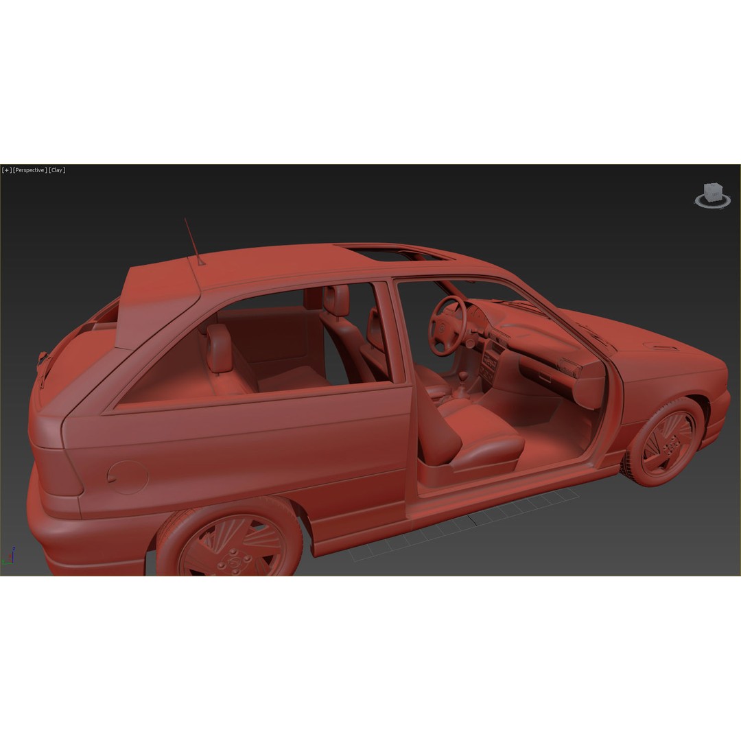 Opel Astra GSI 3D Model – High Poly Game Asset, FBX, OBJ