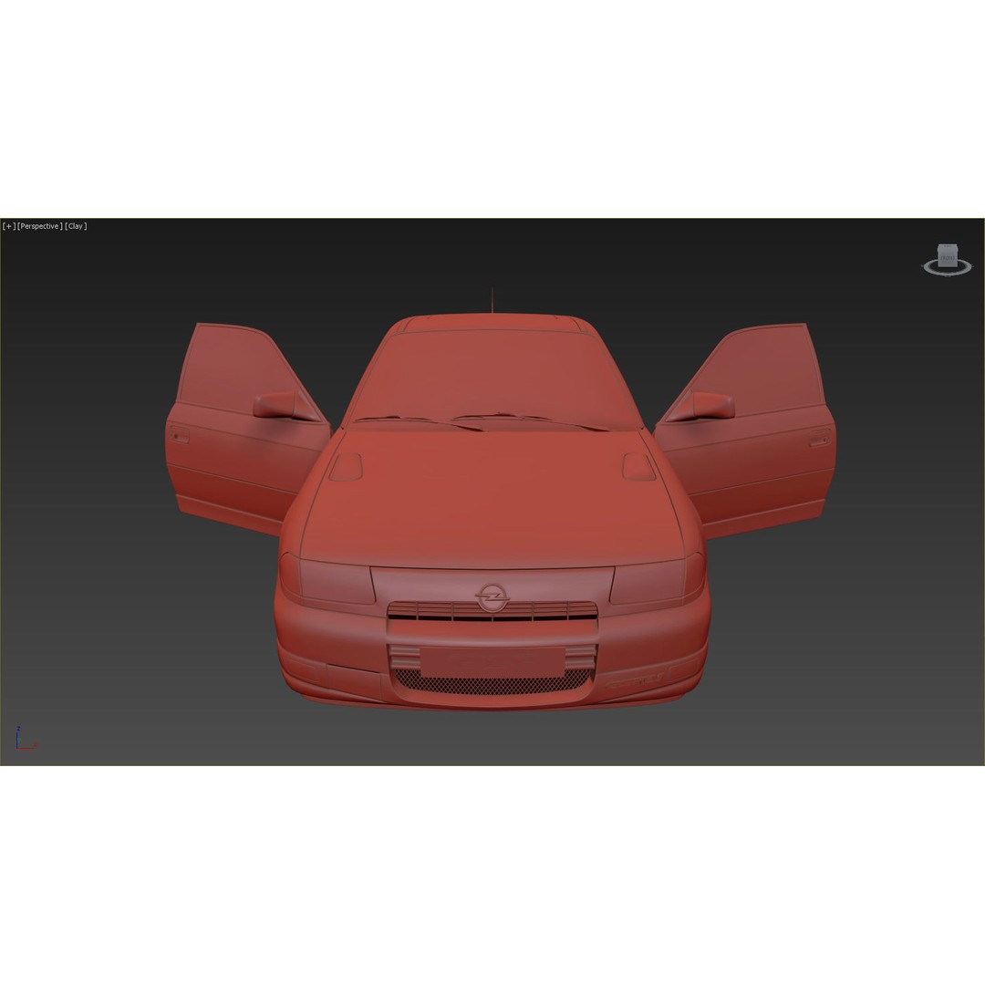 Opel Astra GSI 3D Model – High Poly Game Asset, FBX, OBJ - View 13