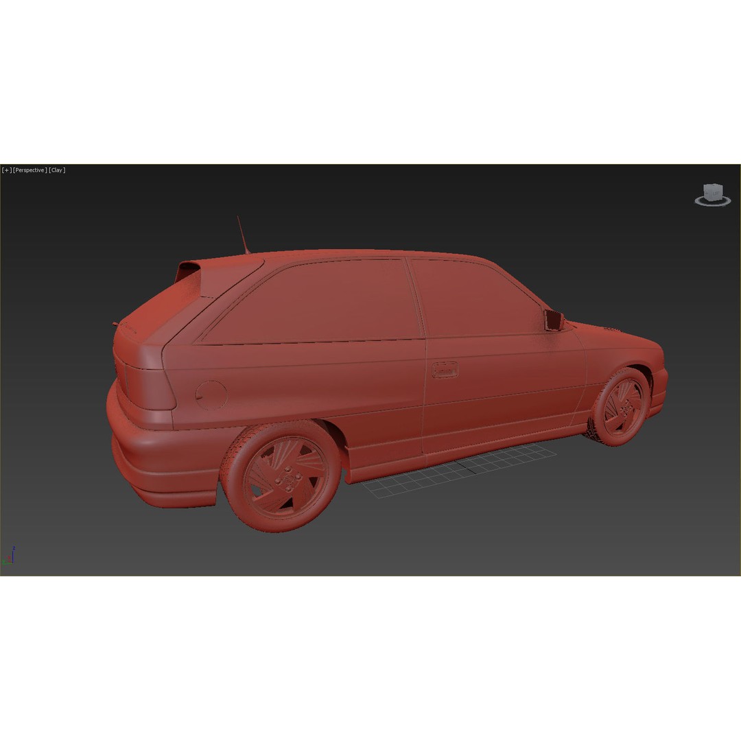 Opel Astra GSI 3D Model – High Poly Game Asset, FBX, OBJ - View 14