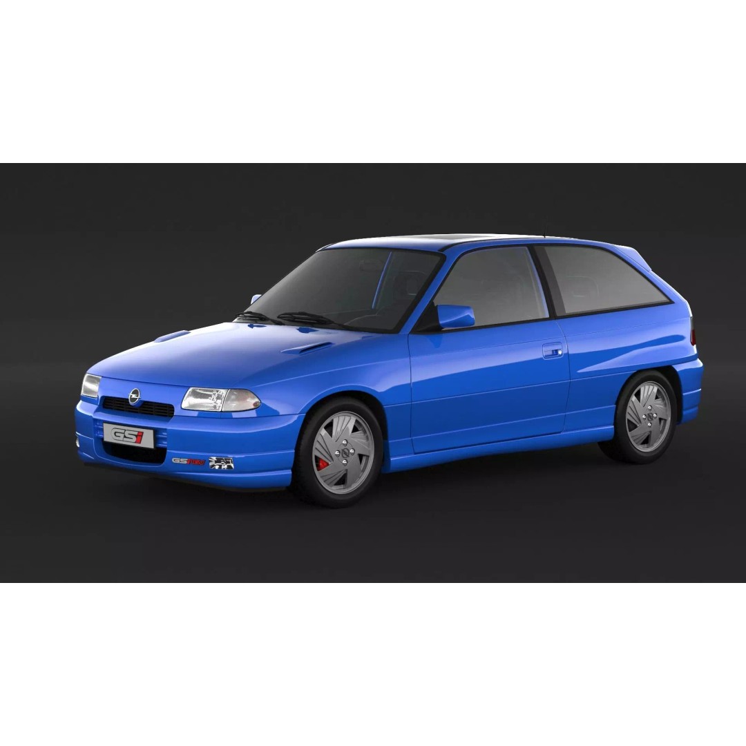 Opel Astra GSI 3D Model – High Poly Game Asset, FBX, OBJ - View 2