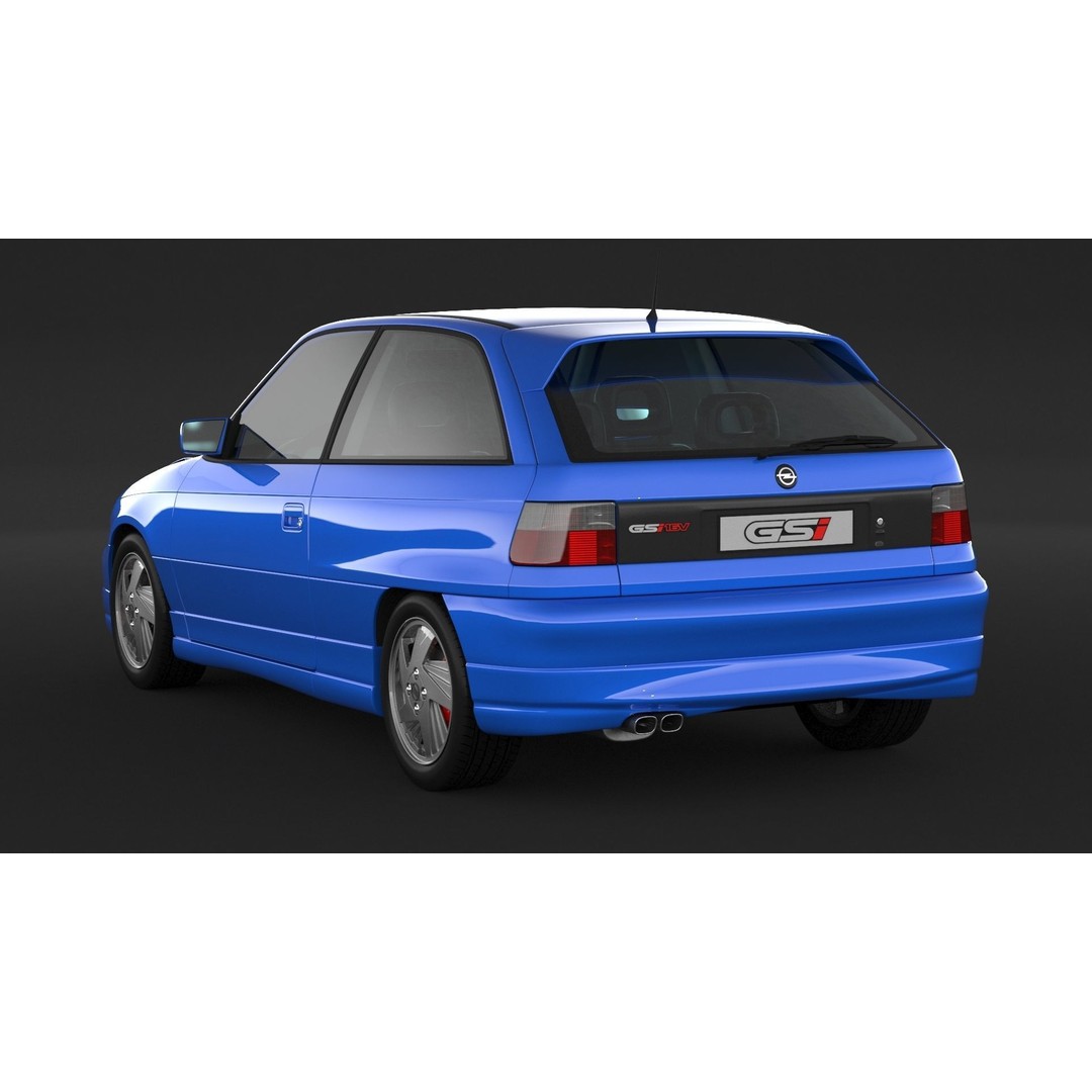 Opel Astra GSI 3D Model – High Poly Game Asset, FBX, OBJ - View 5
