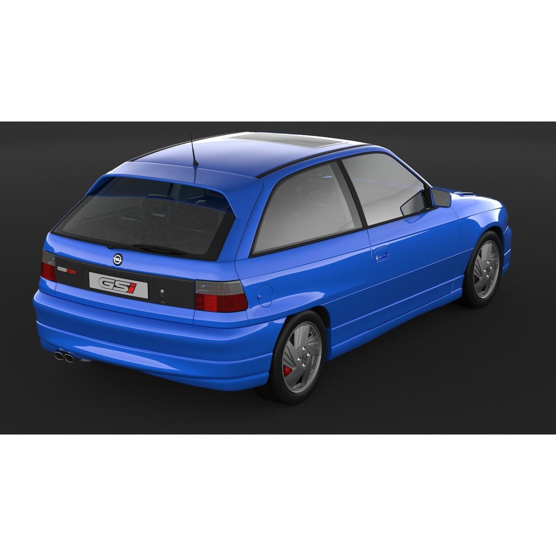 Opel Astra GSI 3D Model – High Poly Game Asset, FBX, OBJ - View 8