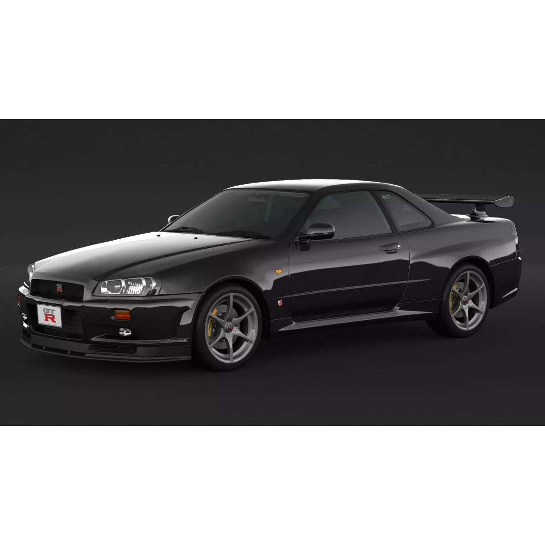 Nissan Skyline GT-R R34 3D Model – High Poly Game Asset, FBX, OBJ - View 2