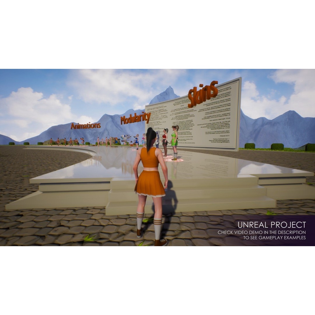 Streetwear Girl 3D Model – Casual Wear Female Character, Game-Ready - View 22