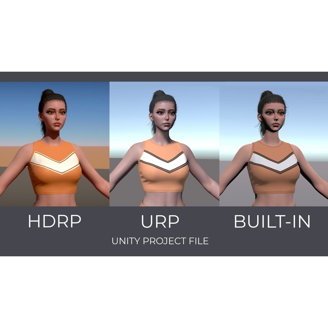 Streetwear Girl 3D Model – Casual Wear Female Character, Game-Ready - View 29