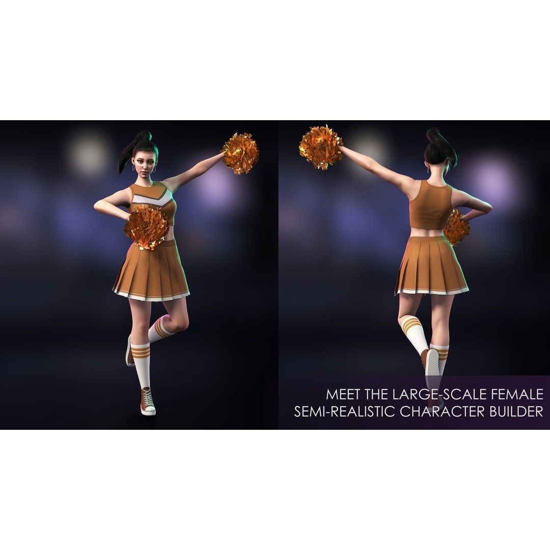 Streetwear Girl 3D Model – Casual Wear Female Character, Game-Ready - View 3