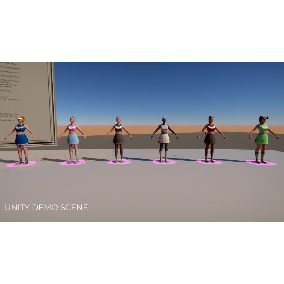 Streetwear Girl 3D Model – Casual Wear Female Character, Game-Ready - View 32