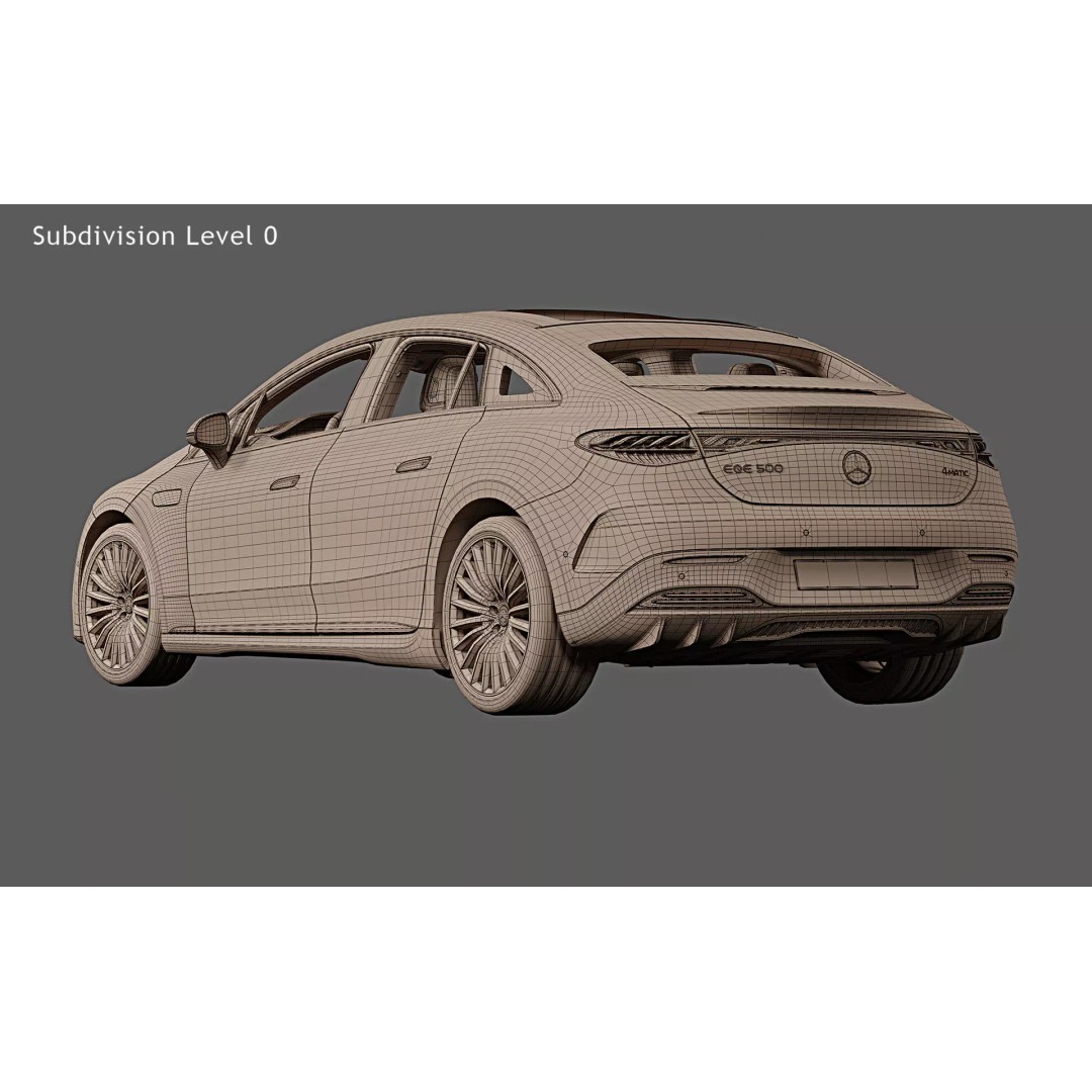 2023 Mercedes-Benz EQE 3D Model – Photorealistic Luxury Sedan, FBX, OBJ - View 34
