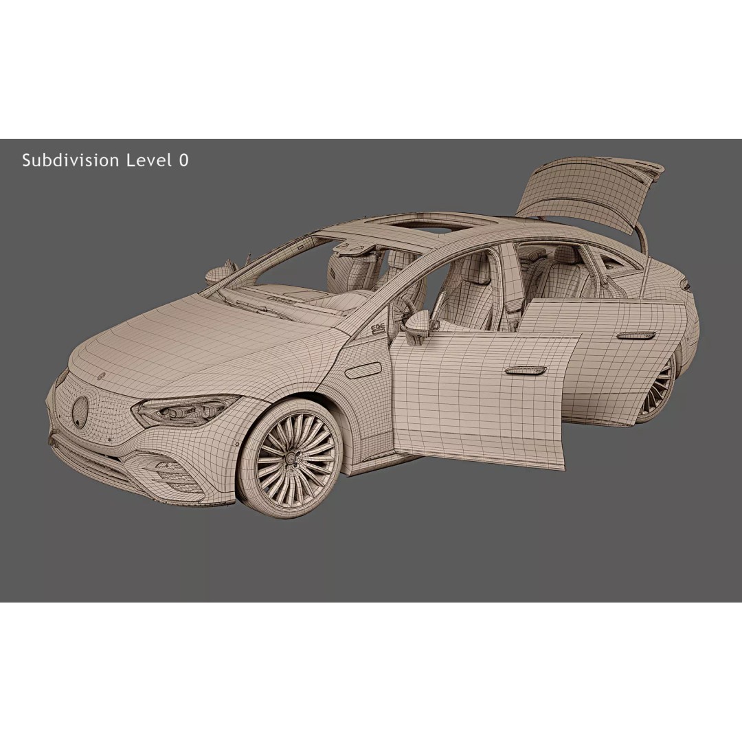 2023 Mercedes-Benz EQE 3D Model – Photorealistic Luxury Sedan, FBX, OBJ - View 35