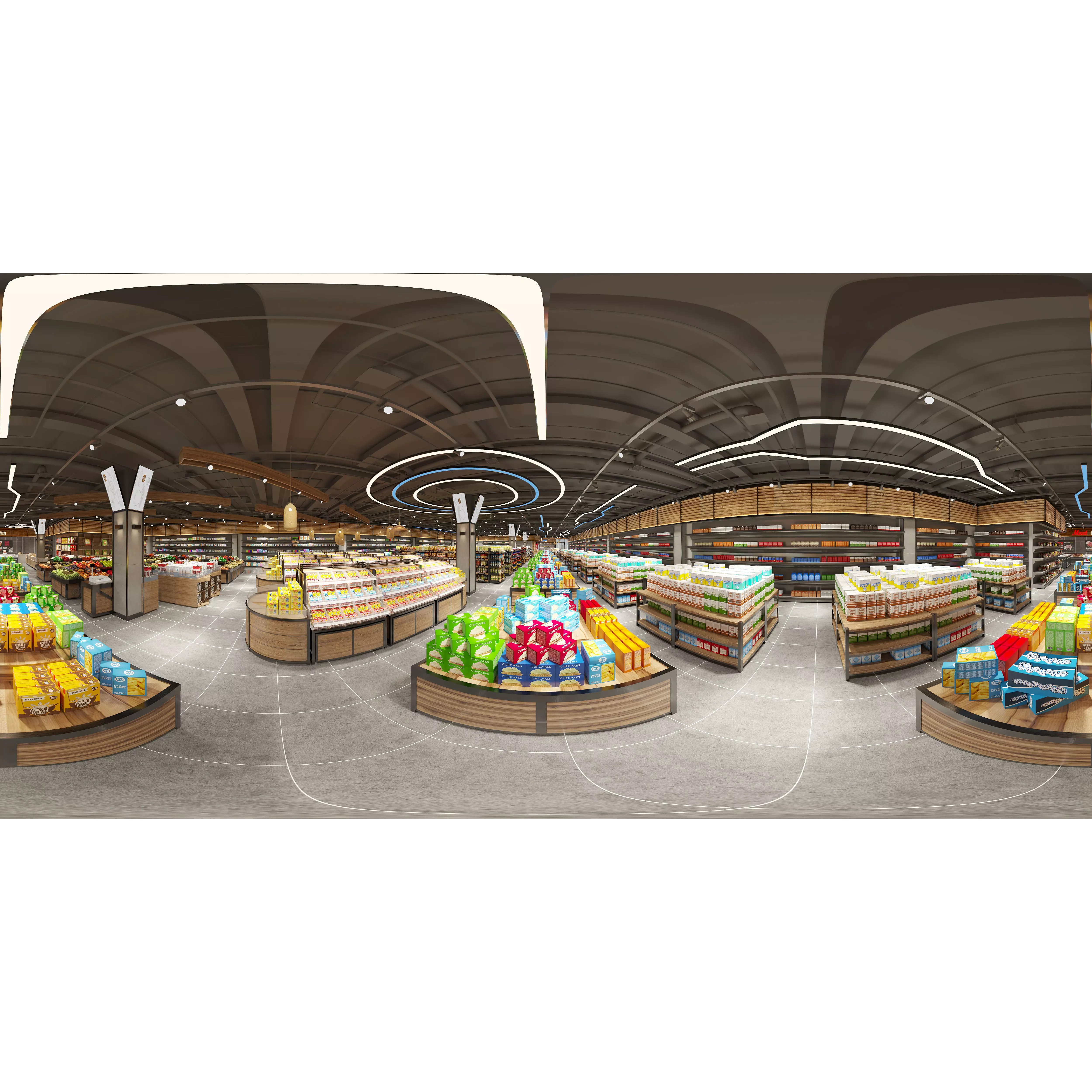 Supermarket Interior Scene - Game-Ready 3D Model