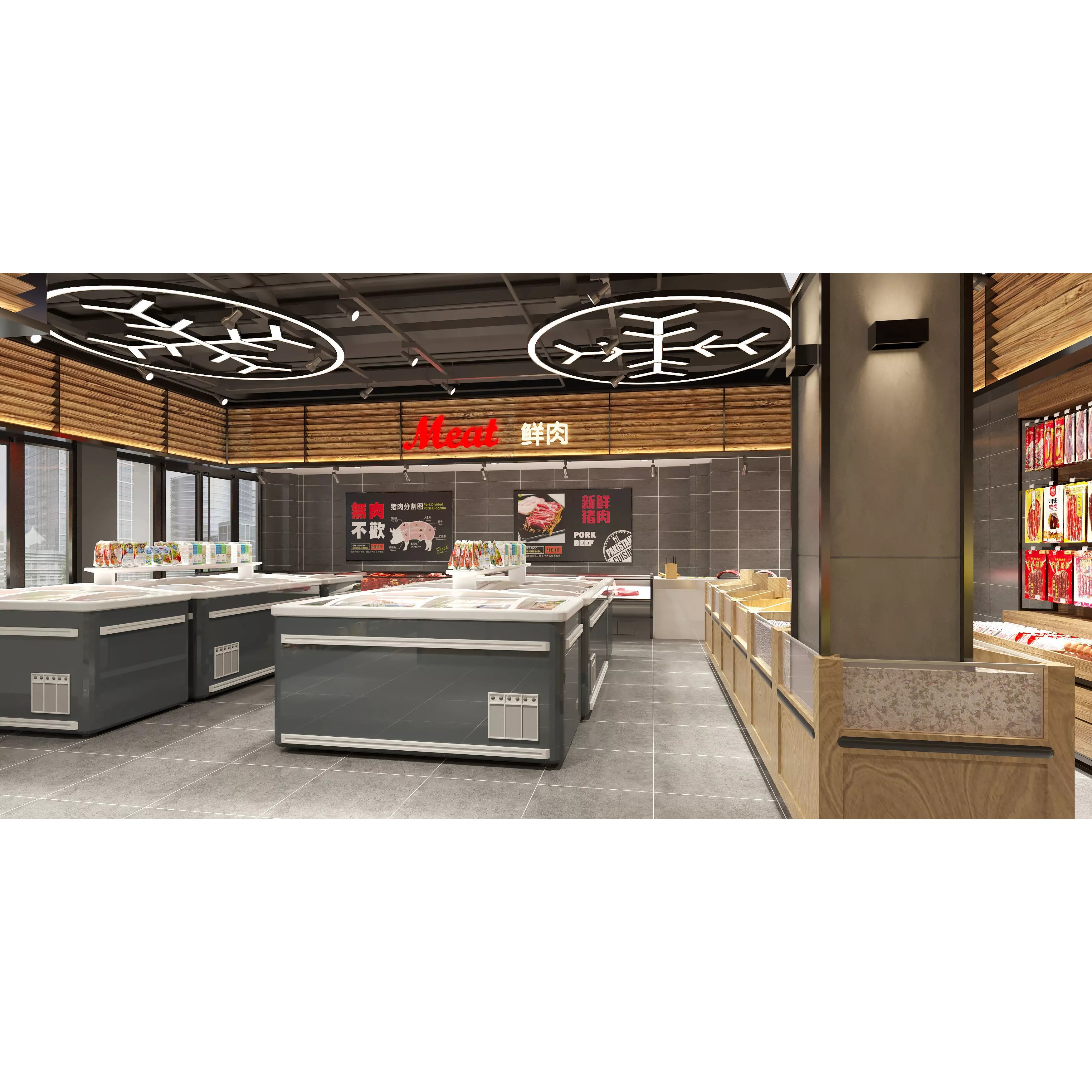 Supermarket Interior Scene - Game-Ready 3D Model - View 3