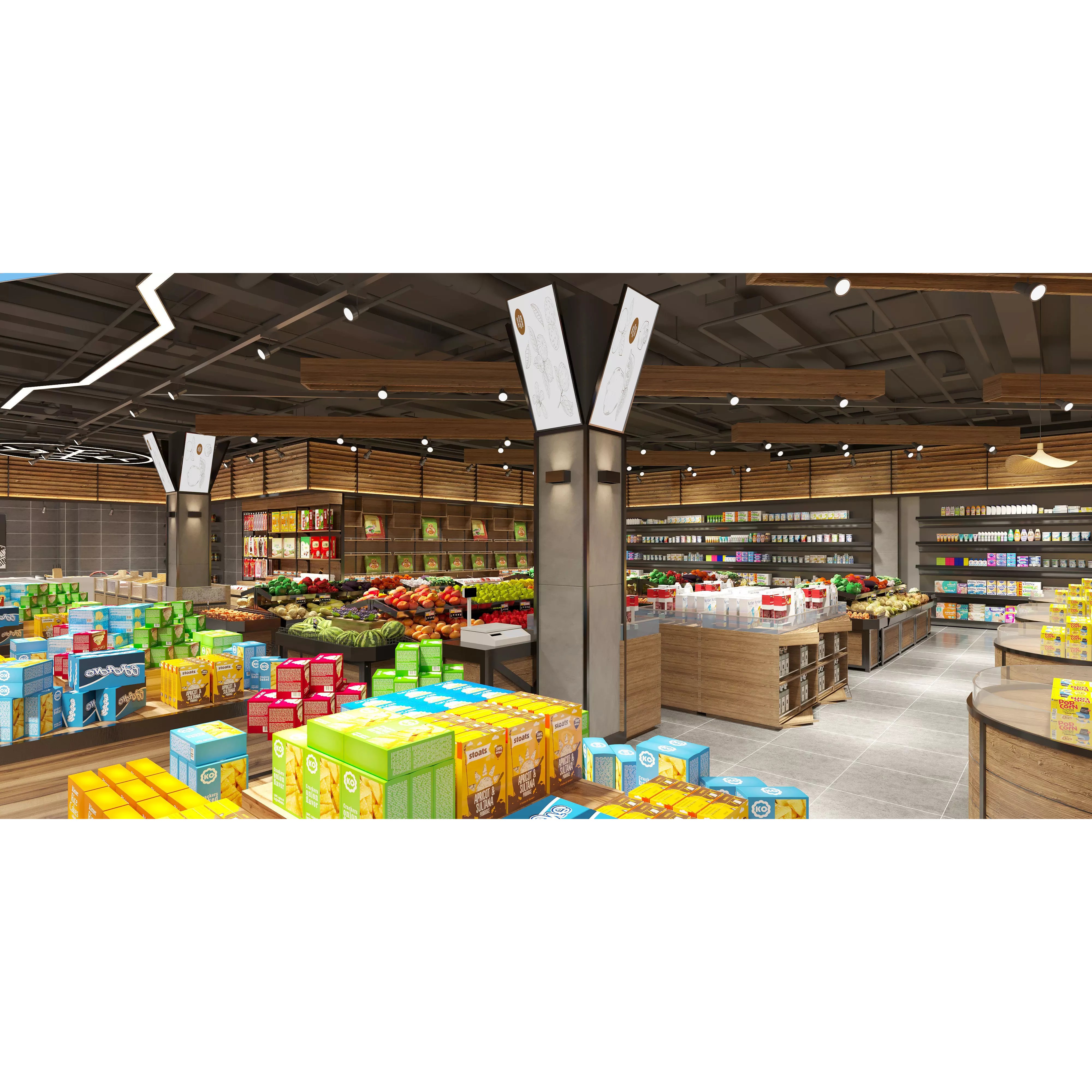 Supermarket Interior Scene - Game-Ready 3D Model - View 4