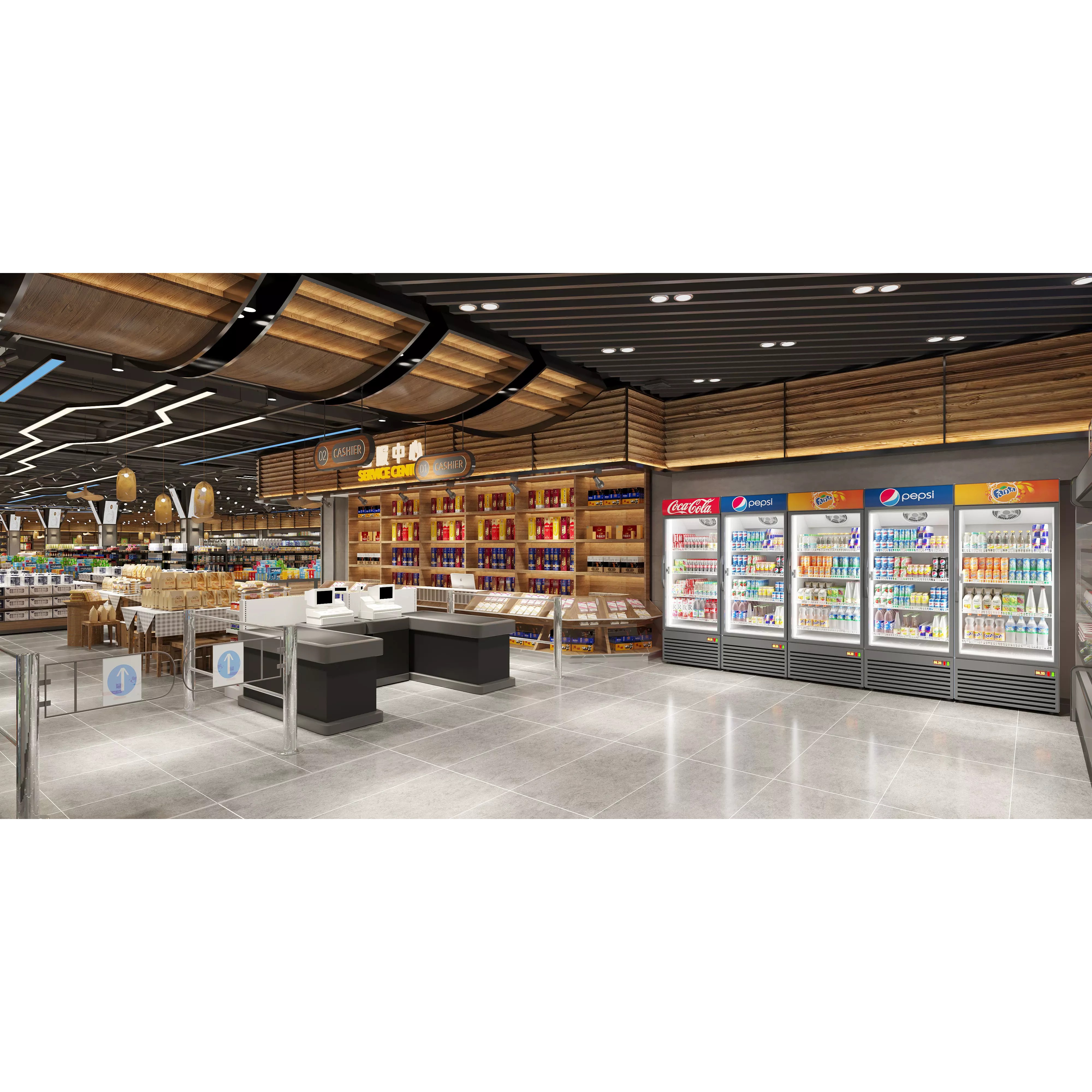 Supermarket Interior Scene - Game-Ready 3D Model - View 5