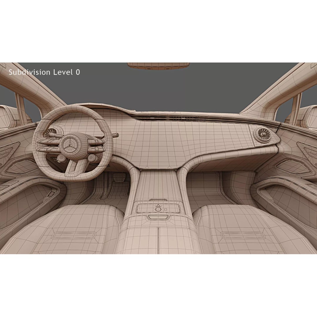 2022 Mercedes-Benz EQS53 AMG 3D Model – High Poly PBR Asset, FBX/OBJ - View 22