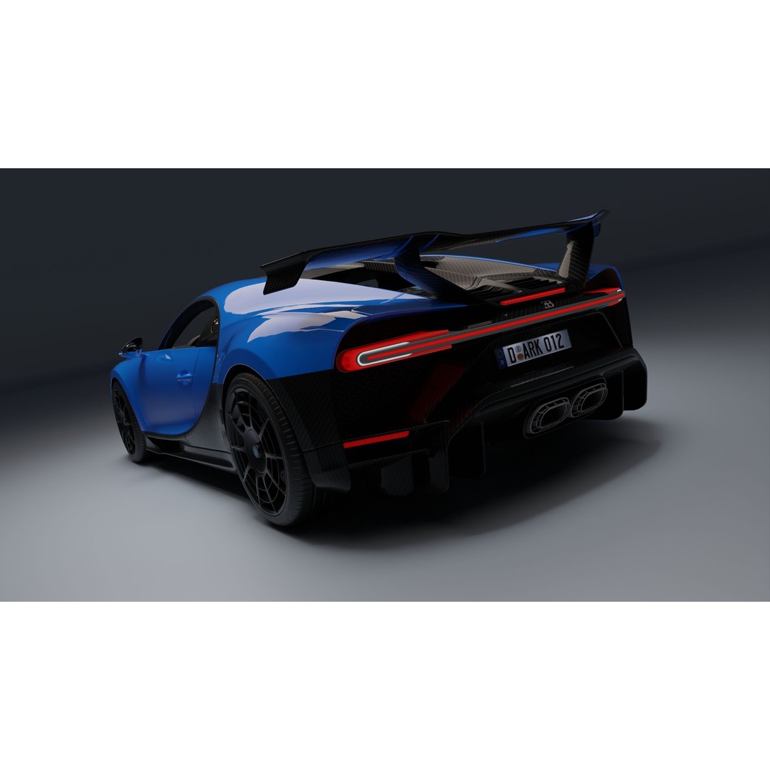 Bugatti Chiron Pur Sport 3D Model – Low Poly Game-Ready Asset, FBX