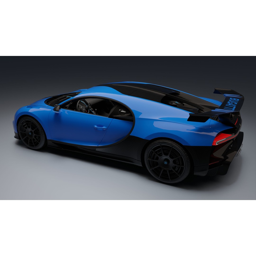 Bugatti Chiron Pur Sport 3D Model – Low Poly Game-Ready Asset, FBX - View 11