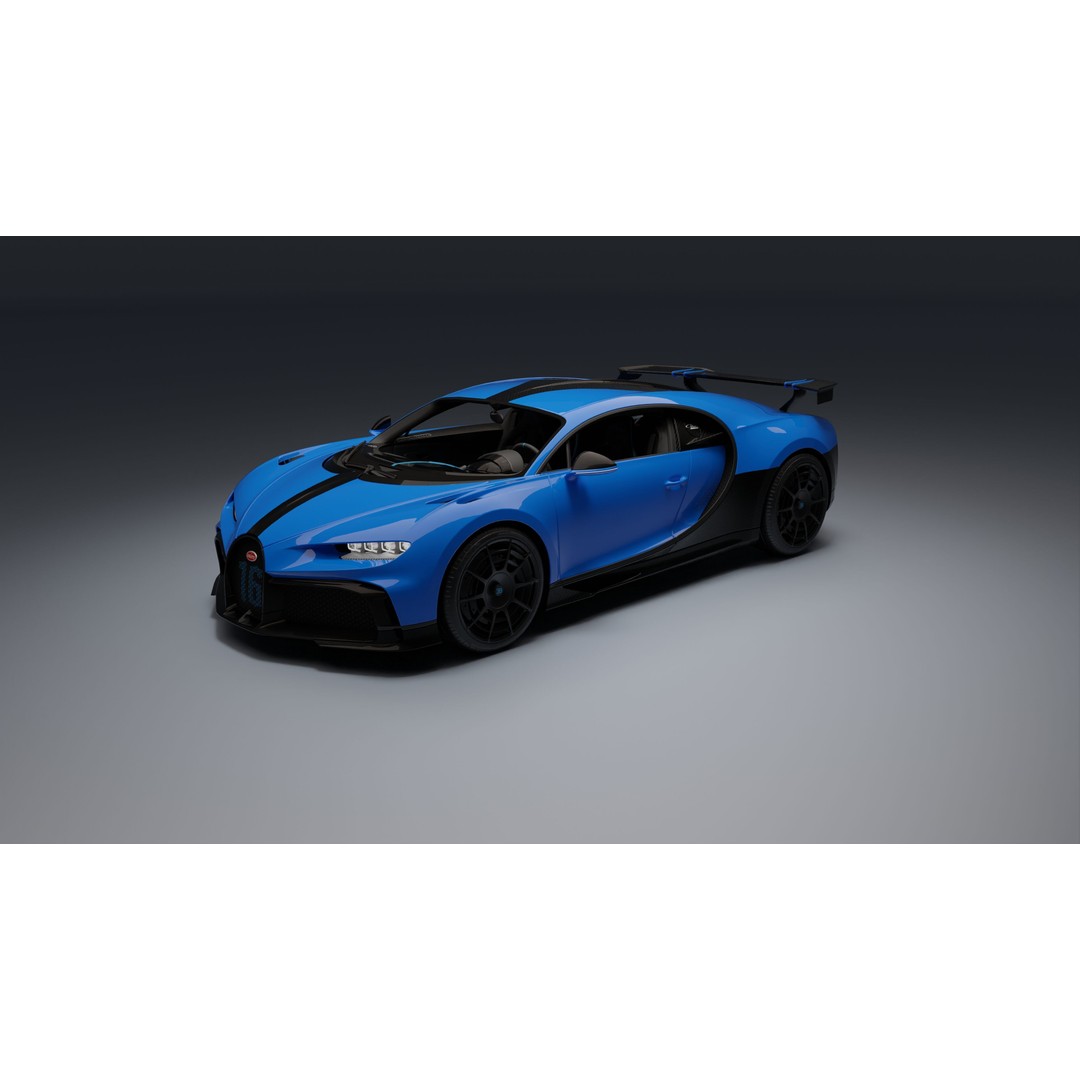 Bugatti Chiron Pur Sport 3D Model – Low Poly Game-Ready Asset, FBX - View 18