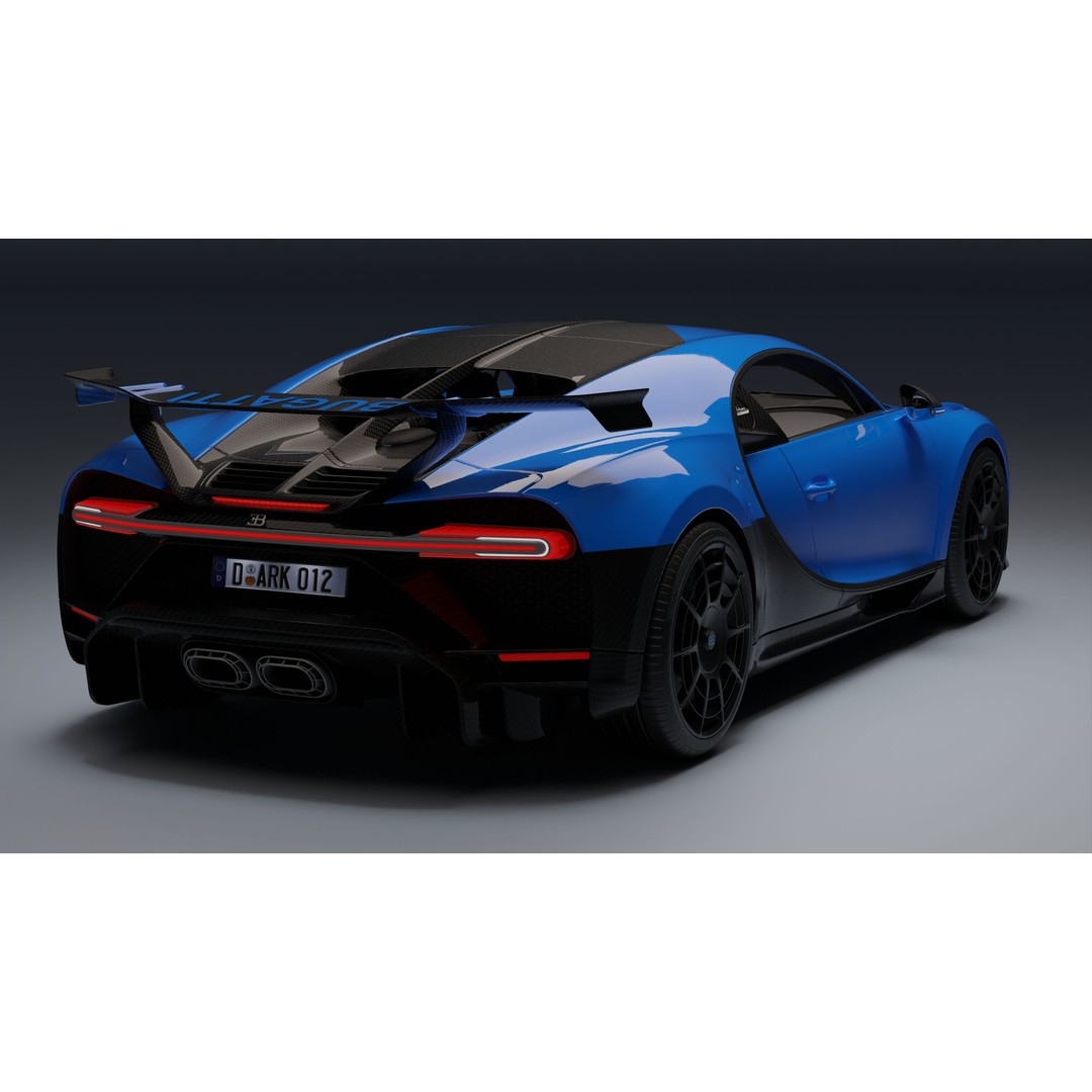 Bugatti Chiron Pur Sport 3D Model – Low Poly Game-Ready Asset, FBX - View 22