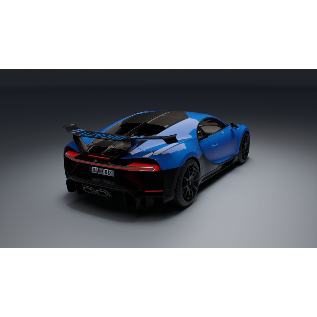 Bugatti Chiron Pur Sport 3D Model – Low Poly Game-Ready Asset, FBX - View 23