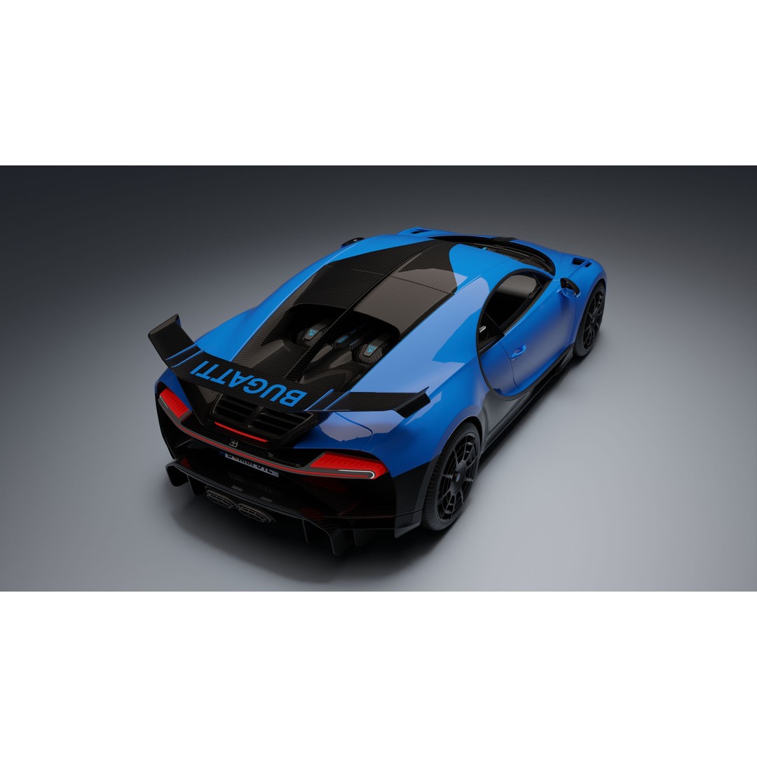 Bugatti Chiron Pur Sport 3D Model – Low Poly Game-Ready Asset, FBX - View 24