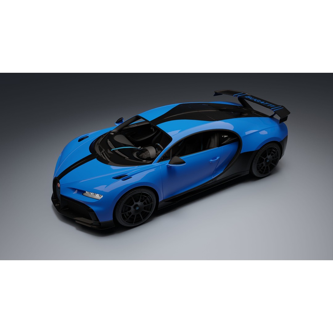Bugatti Chiron Pur Sport 3D Model – Low Poly Game-Ready Asset, FBX - View 25