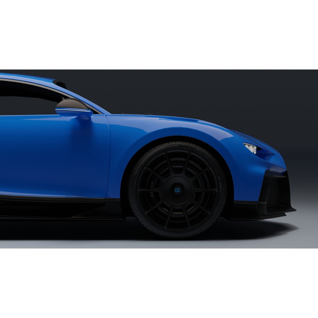 Bugatti Chiron Pur Sport 3D Model – Low Poly Game-Ready Asset, FBX - View 27