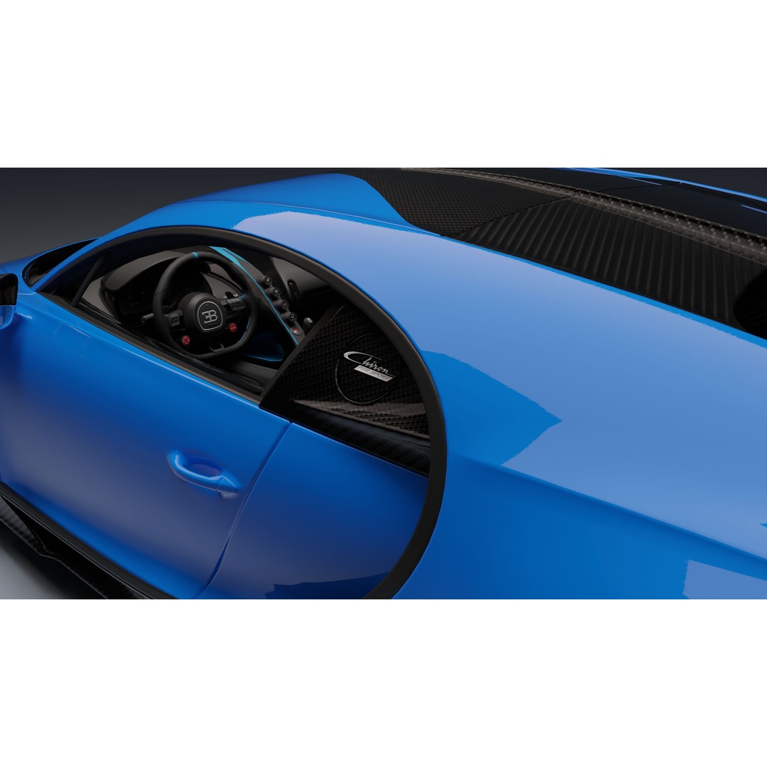 Bugatti Chiron Pur Sport 3D Model – Low Poly Game-Ready Asset, FBX - View 28