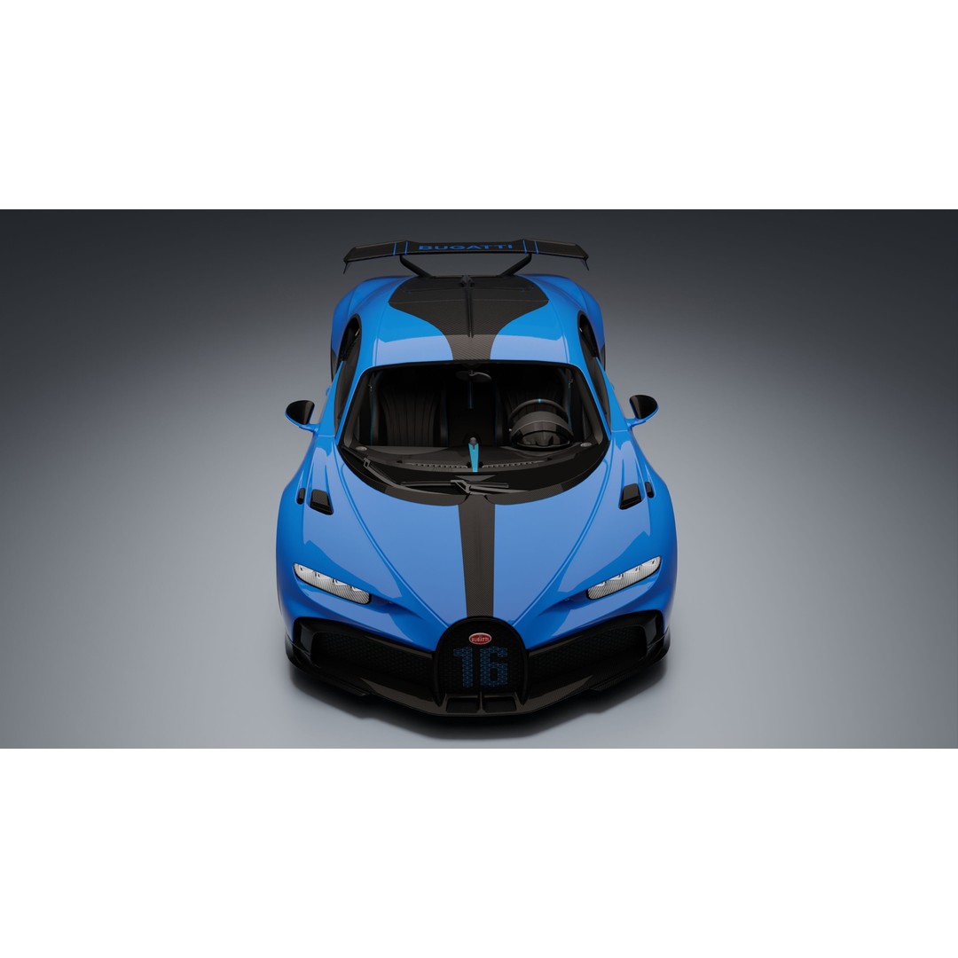 Bugatti Chiron Pur Sport 3D Model – Low Poly Game-Ready Asset, FBX - View 29