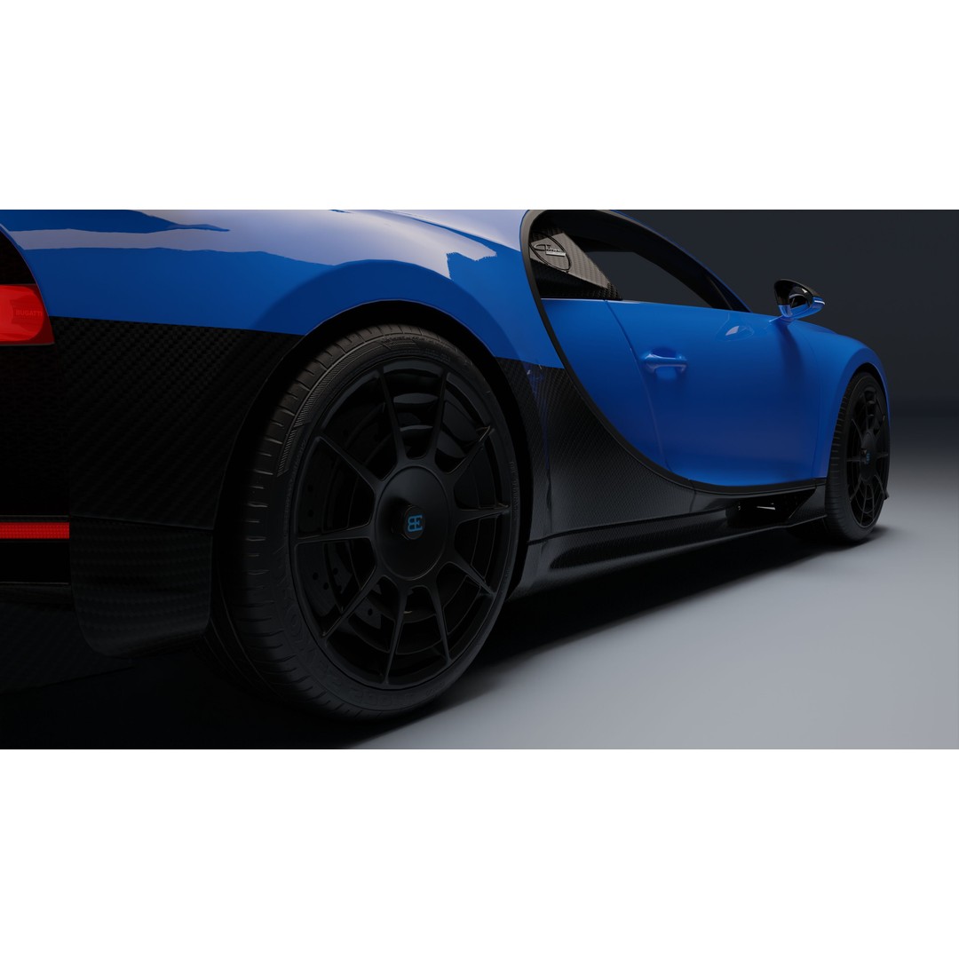 Bugatti Chiron Pur Sport 3D Model – Low Poly Game-Ready Asset, FBX - View 31