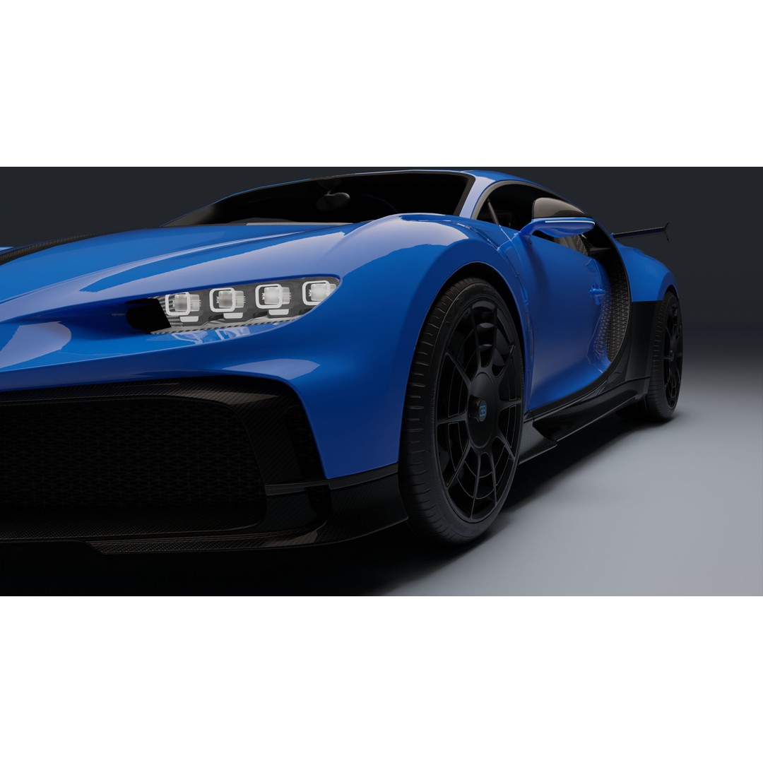 Bugatti Chiron Pur Sport 3D Model – Low Poly Game-Ready Asset, FBX - View 32