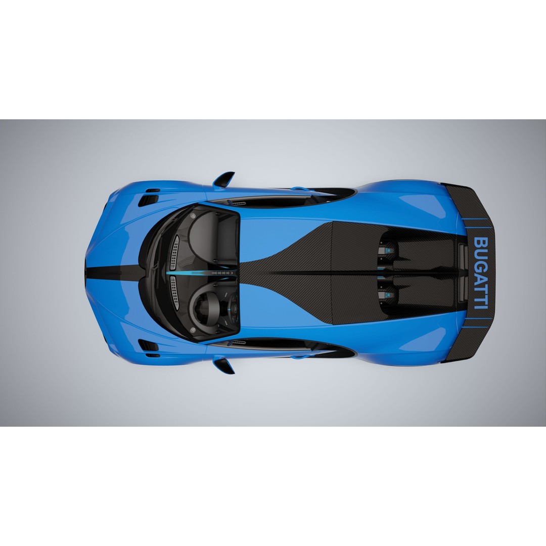 Bugatti Chiron Pur Sport 3D Model – Low Poly Game-Ready Asset, FBX - View 35