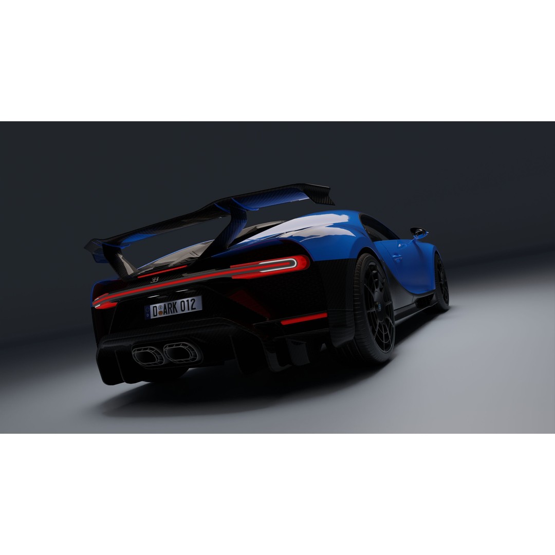 Bugatti Chiron Pur Sport 3D Model – Low Poly Game-Ready Asset, FBX - View 40