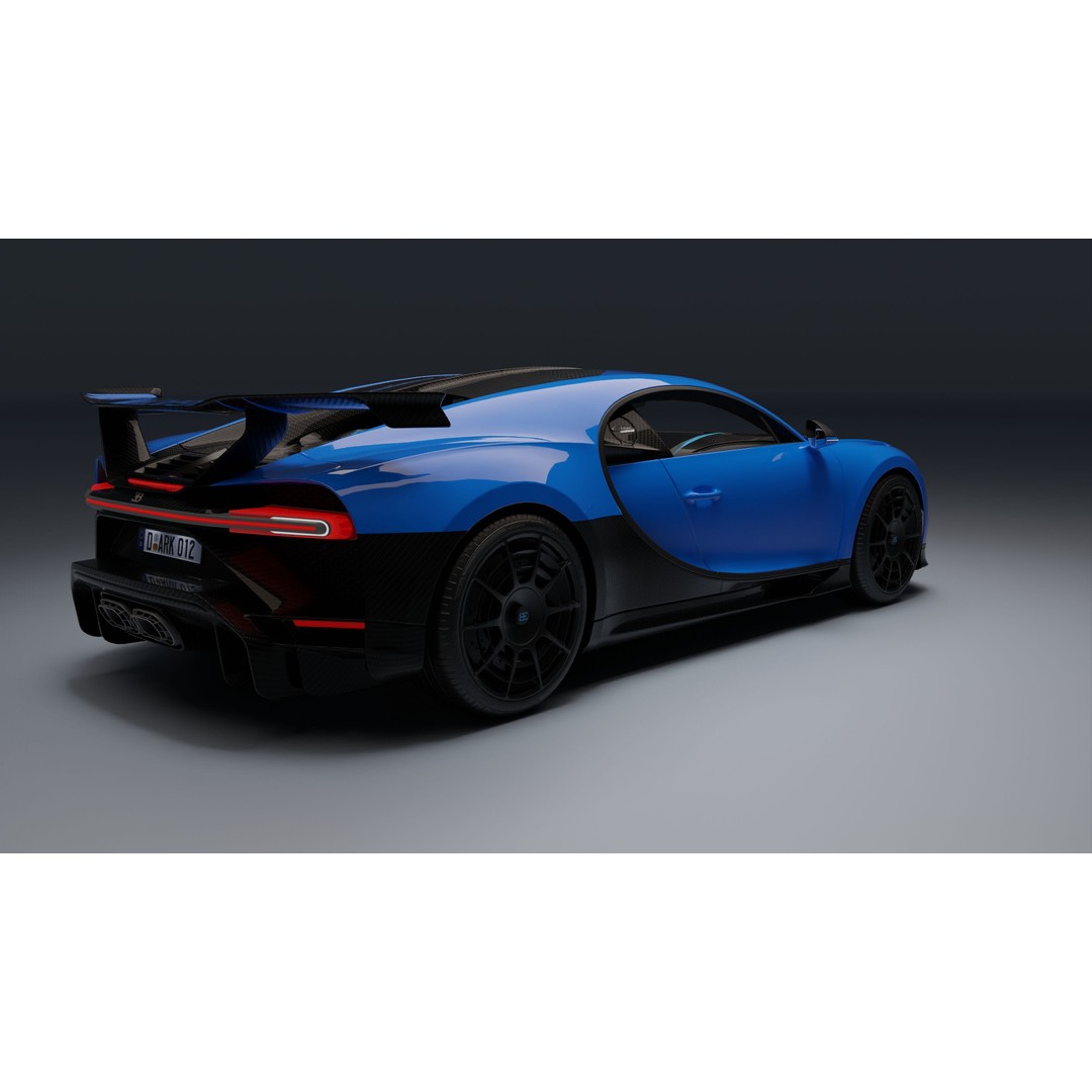 Bugatti Chiron Pur Sport 3D Model – Low Poly Game-Ready Asset, FBX - View 5