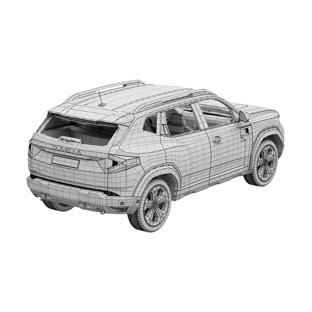Dacia Duster 2024 3D Model – High Poly SUV Asset, FBX, OBJ