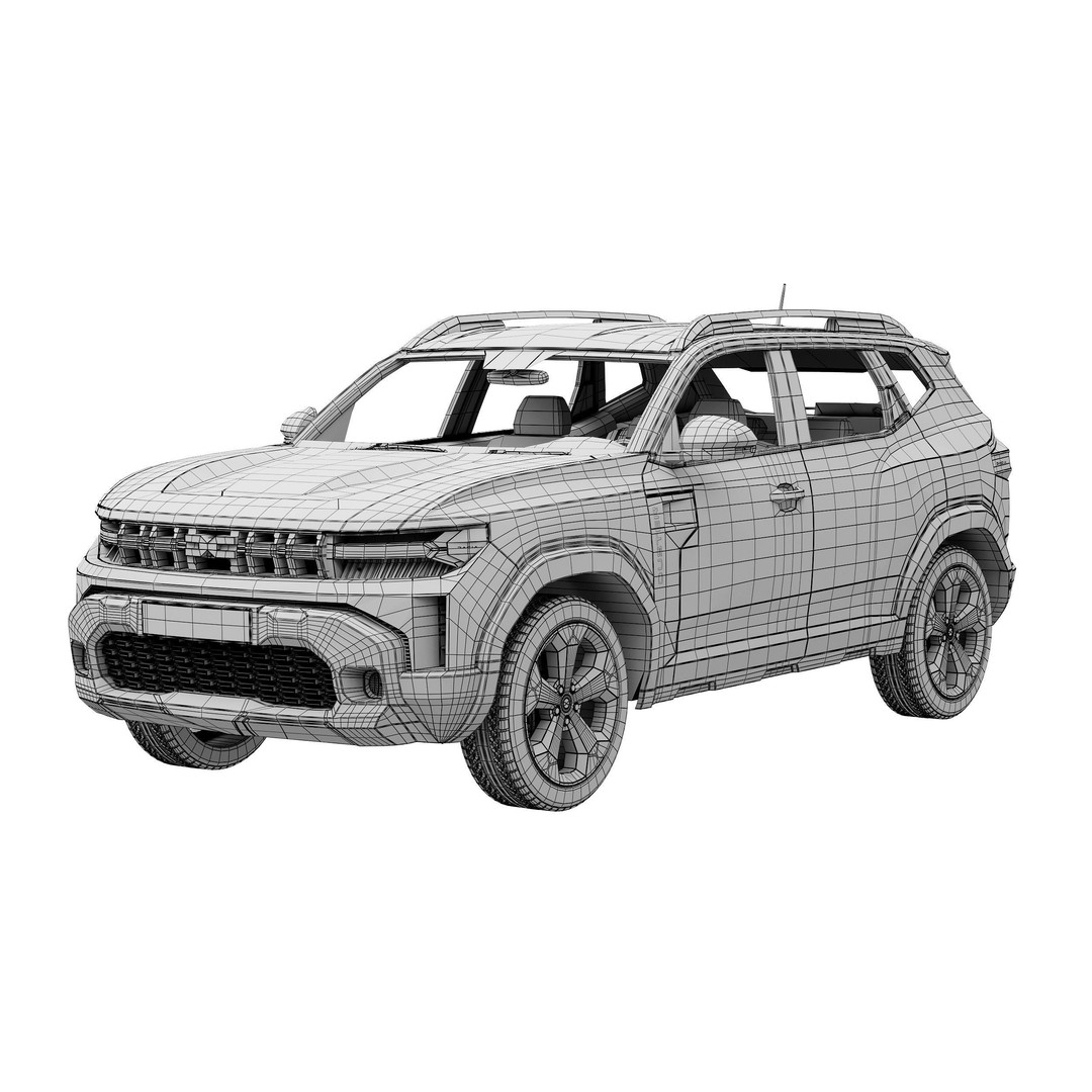 Dacia Duster 2024 3D Model – High Poly SUV Asset, FBX, OBJ - View 15