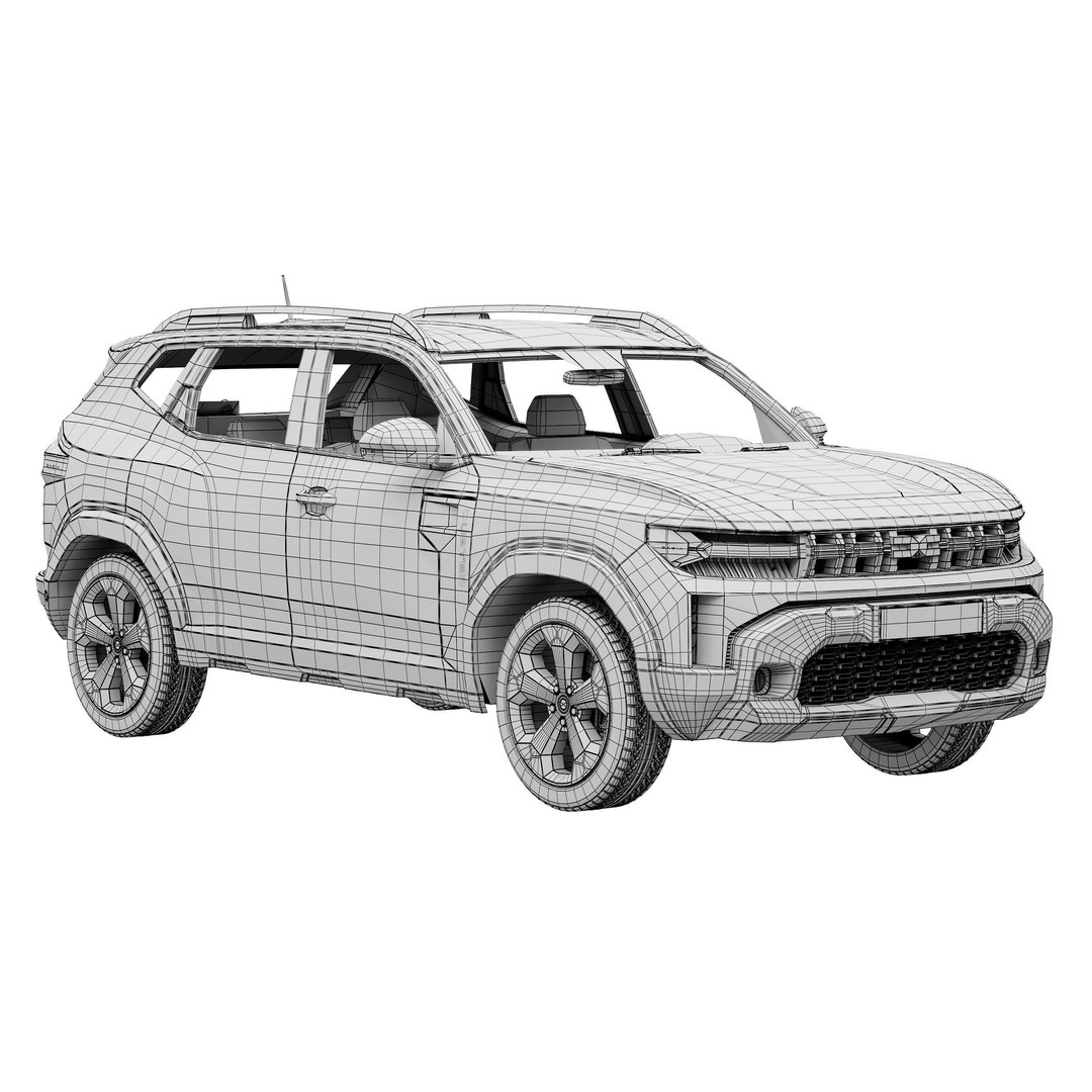 Dacia Duster 2024 3D Model – High Poly SUV Asset, FBX, OBJ - View 16