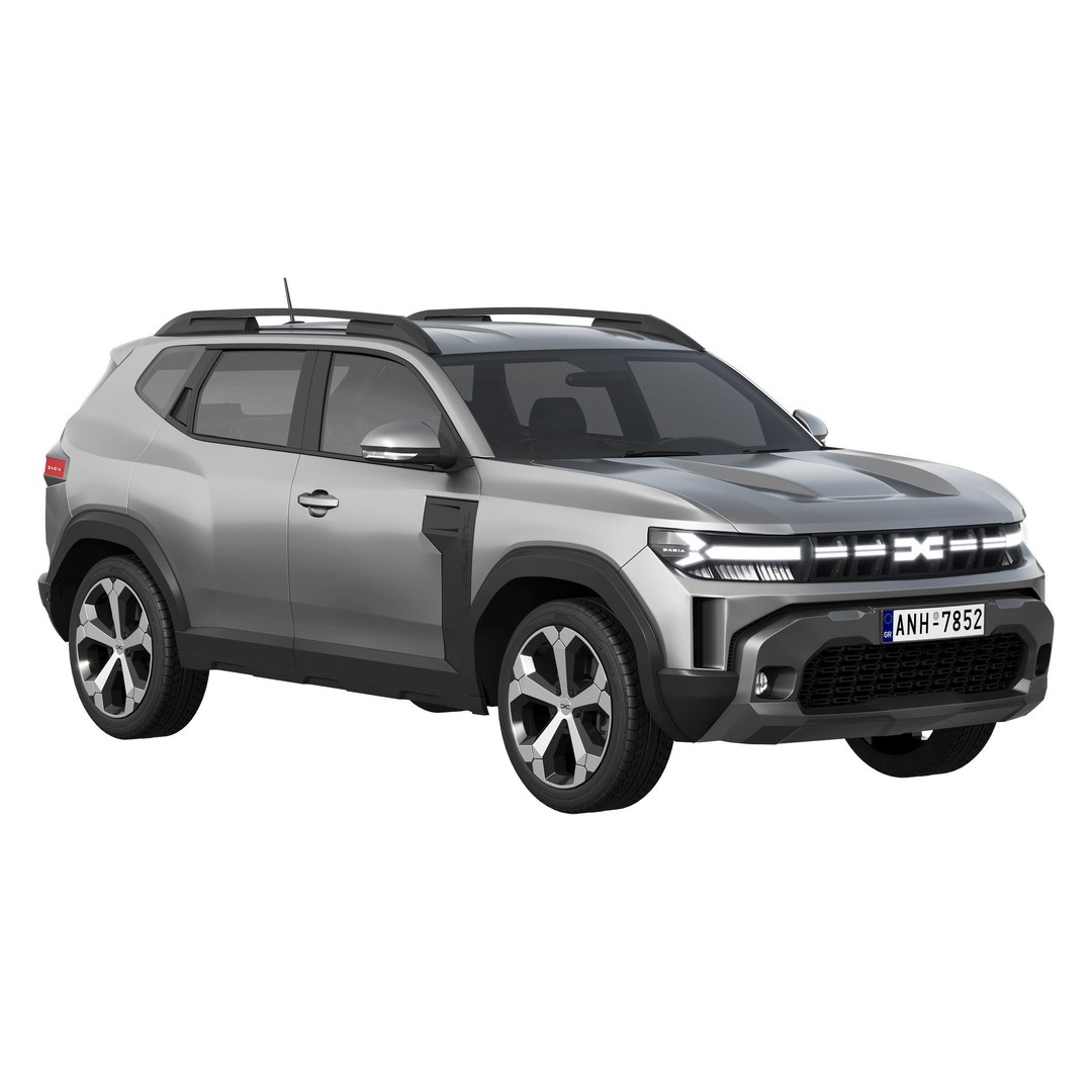Dacia Duster 2024 3D Model – High Poly SUV Asset, FBX, OBJ - View 3