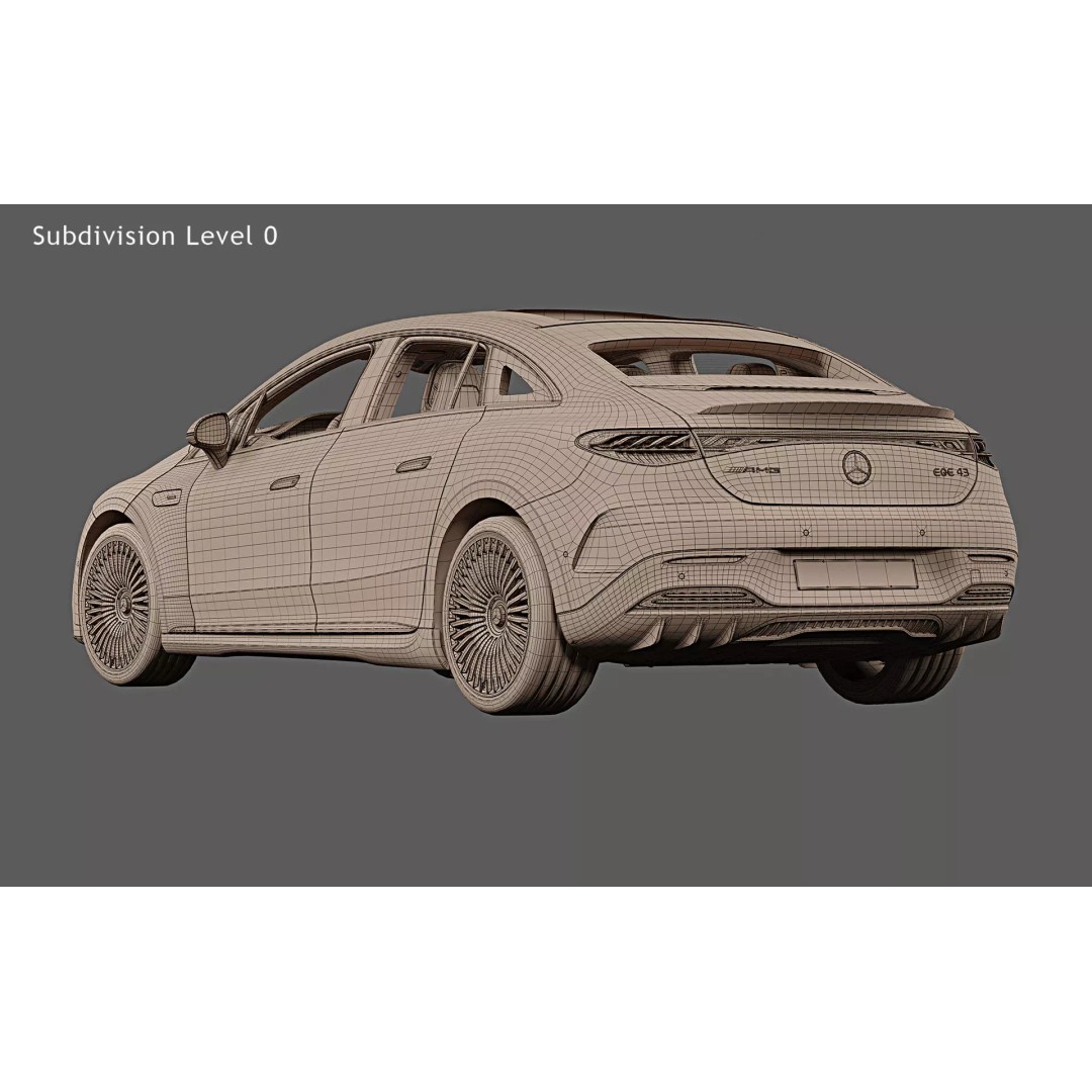 2023 Mercedes-AMG EQE 43 3D Model – Photorealistic Car Asset, FBX, PBR - View 34