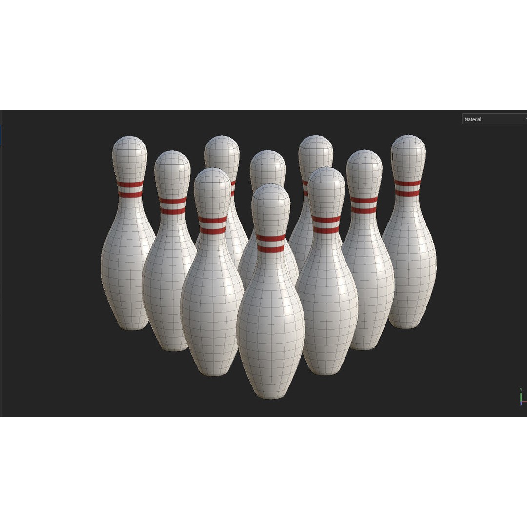 Bowling Collection 3D Model – Low Poly Game Asset, FBX, PBR - View 19