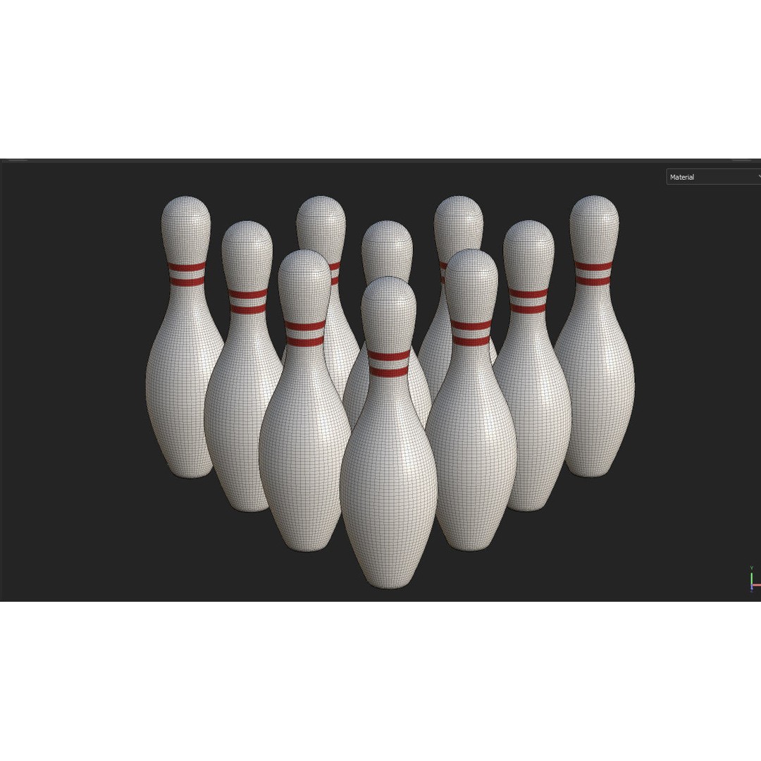 Bowling Collection 3D Model – Low Poly Game Asset, FBX, PBR - View 20