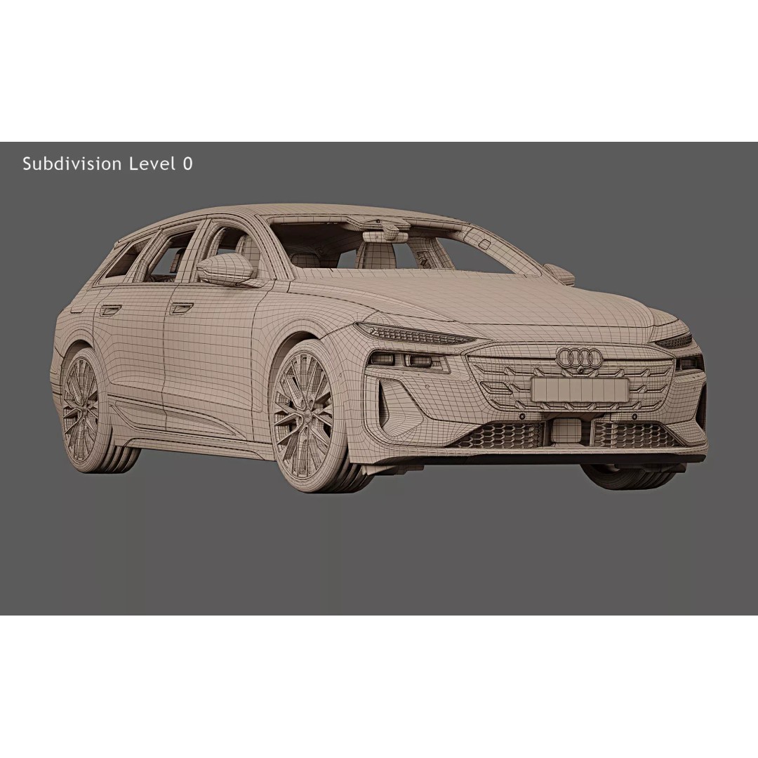 2025 Audi S6 Avant e-tron 3D Model – High Poly PBR Asset, FBX & OBJ - View 30
