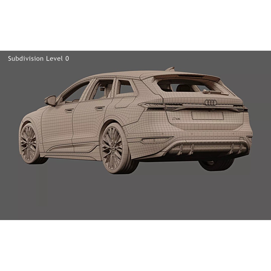 2025 Audi S6 Avant e-tron 3D Model – High Poly PBR Asset, FBX & OBJ - View 31