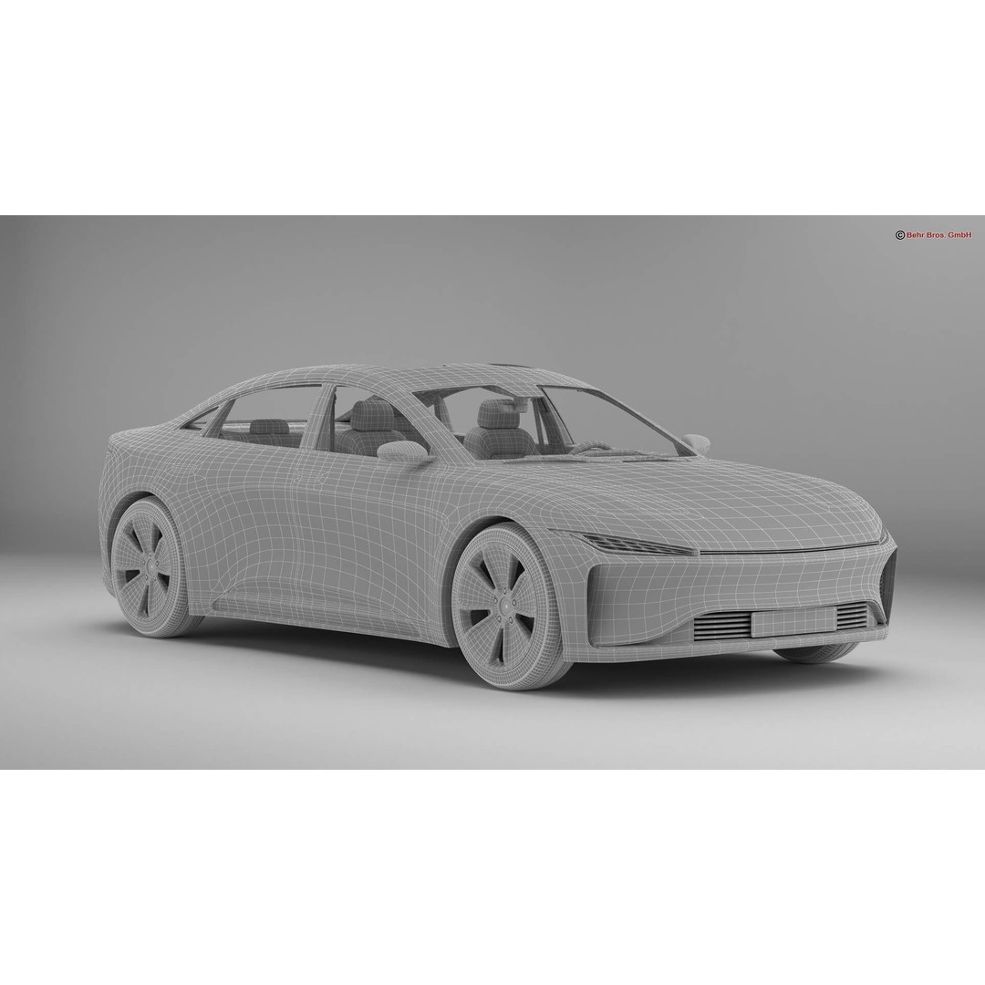 Generic Modern Coupe 3D Model – High Poly Animated Car Asset, Blender, FBX - View 18