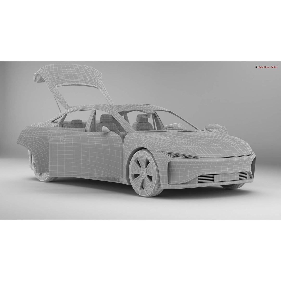 Generic Modern Coupe 3D Model – High Poly Animated Car Asset, Blender, FBX - View 19