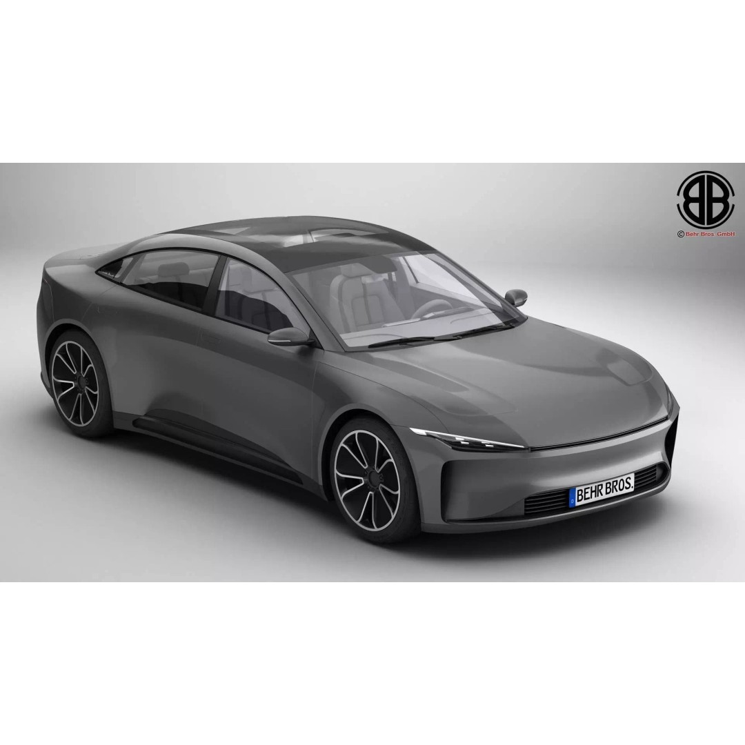 Generic Modern Coupe 3D Model – High Poly Animated Car Asset, Blender, FBX - View 2